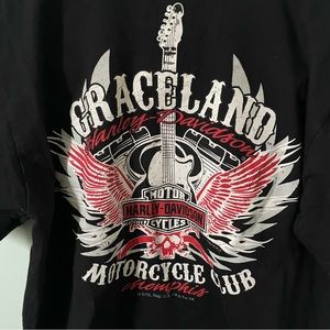 SOLD Harley Davidson Graceland Motorcycle Club Tshirt (2010)